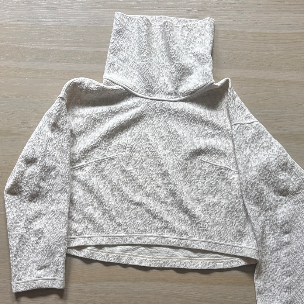 Lululemon Athletica Cream Cowl Neck Sweater